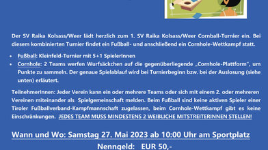 1. SV Raika Kolsass/Weer Cornball-Turnier 1. SV Raika Kolsass/Weer Cornball-Turnier