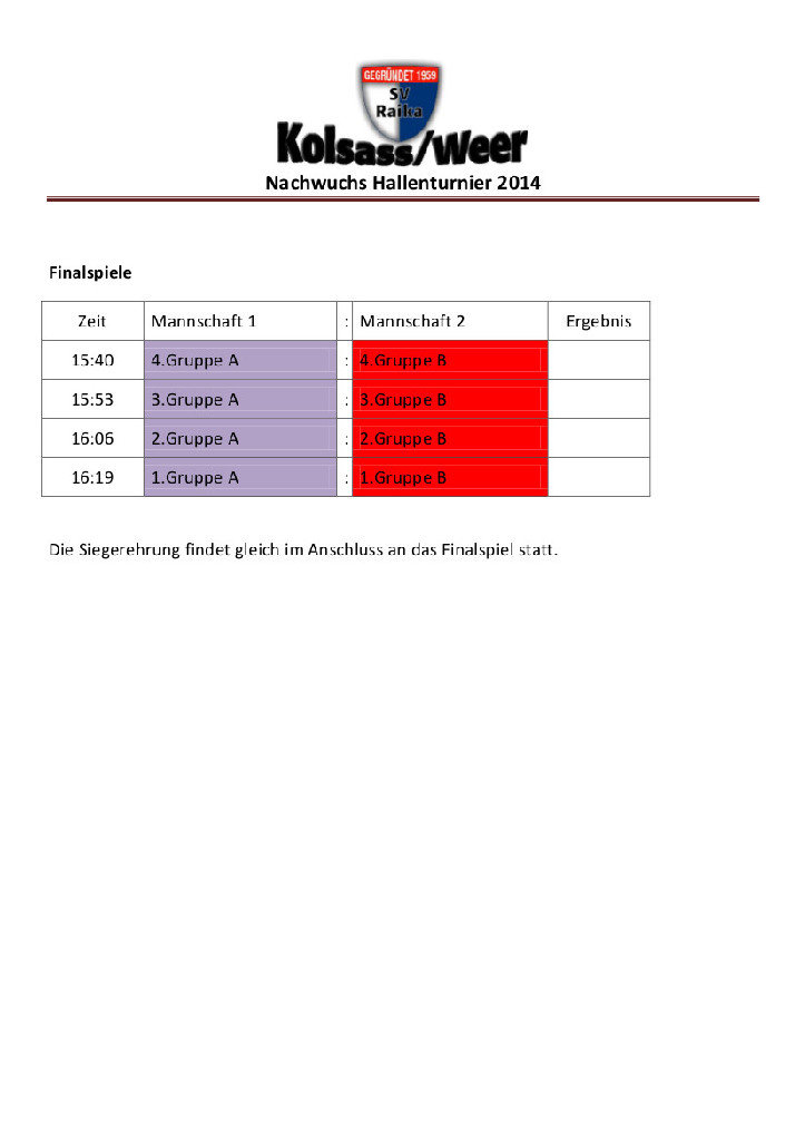 Turnierplan U10 Turnier Kolsass-Weer 2014 HP2