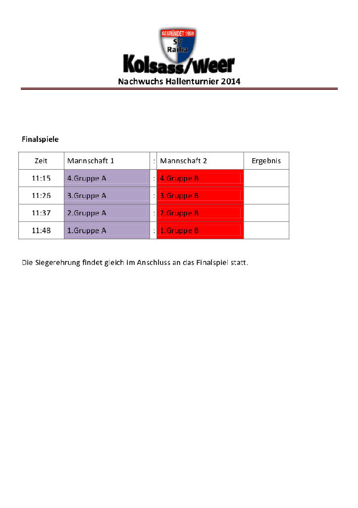 Turnierplan U8 Turnier Kolsass-Weer 2014 HP2